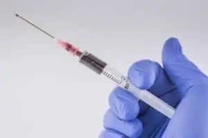 Syringe for blood test