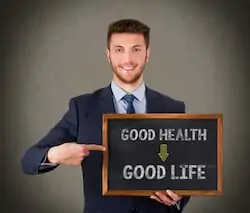 good health good life chalkboard
